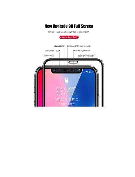 Grote foto drphone iphone x xs pro glas 9d volledige ultieme glazen dekking full coverage curved edge frame tem telecommunicatie mobieltjes