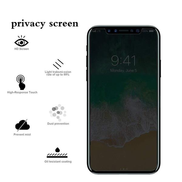 Grote foto drphone iphone x xs privacy tempered glass screenprotector anti spy glas glazen screenprotector telecommunicatie mobieltjes