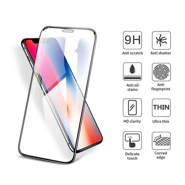 Grote foto drphone iphone xr 6.1 inch glas 9d volledige ultieme glazen dekking full coverage curved edge fram telecommunicatie mobieltjes