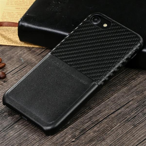 Grote foto iphone 7 plus x level card case carbon style kaarthouder case zwart telecommunicatie mobieltjes