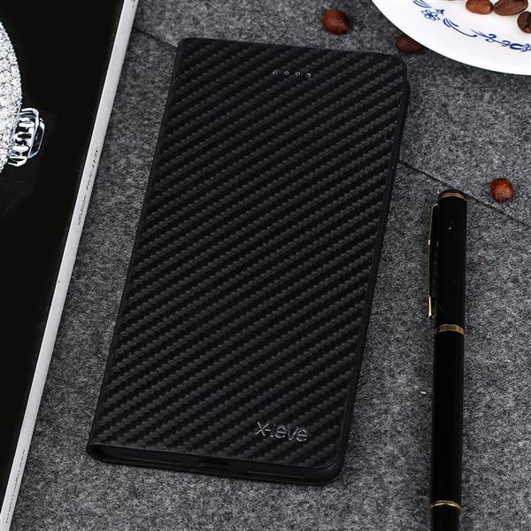 Grote foto iphone 7 plus x level wallet carbon style portemonnee case zwart telecommunicatie mobieltjes