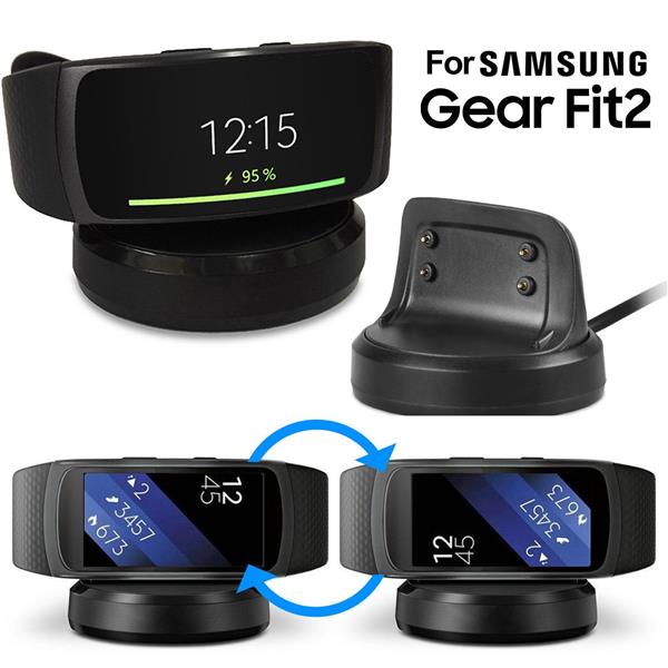 Grote foto drphone samsung gear fit 2 gear fit 2 pro premium oplader dock zwart kleding dames horloges