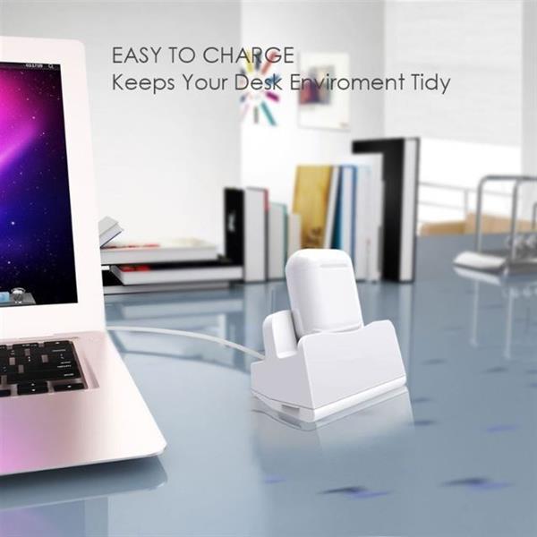 Grote foto drphone 2in1 docking telefoonhouder bureaustand geschikt voor apple airpods iphone x 8 7 telecommunicatie opladers en autoladers