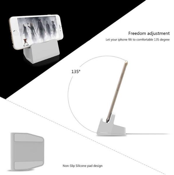 Grote foto drphone 2in1 docking telefoonhouder bureaustand geschikt voor apple airpods iphone x 8 7 telecommunicatie opladers en autoladers