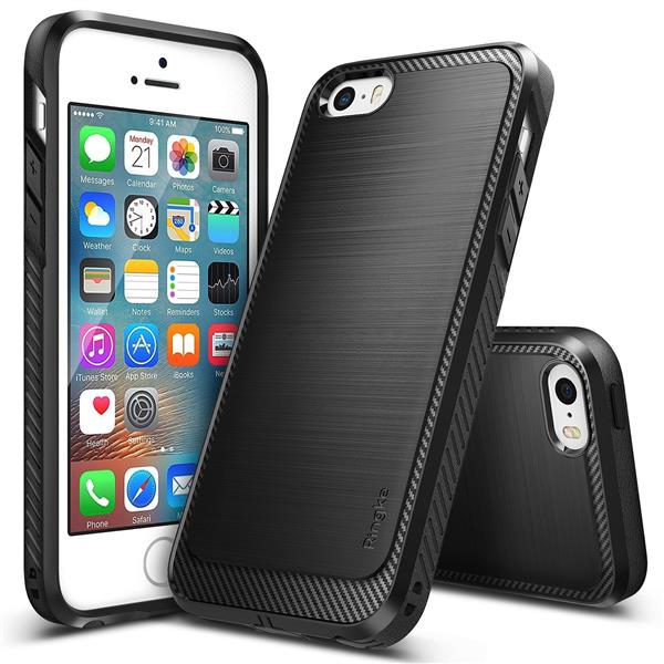 Grote foto rearth ringke onyx drop proof slim case iphone se 5s 5 black ringke hd schermfolie telecommunicatie mobieltjes