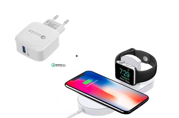 Grote foto drphone wireless dock bureaulader docking station qi lader geschikt voor apple watch 4 3 kleding dames horloges