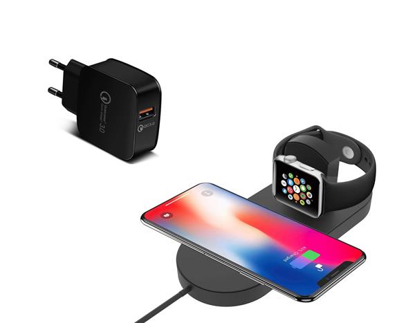 Grote foto drphone wireless dock bureaulader docking station qi lader geschikt voor apple watch 4 3 kleding dames horloges