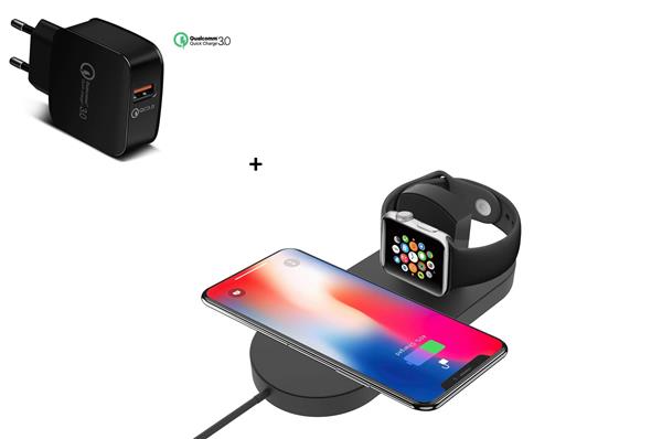 Grote foto drphone wireless dock bureaulader docking station qi lader geschikt voor apple watch 4 3 kleding dames horloges