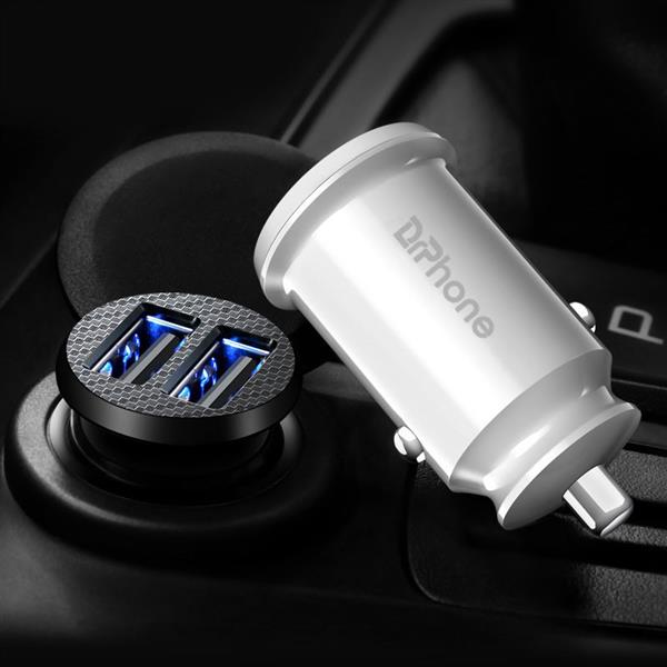 Grote foto drphone invisible 5v 2.4a usb auto oplader voor mobiele telefoon tablet gps fast charger mini auto o telecommunicatie opladers en autoladers