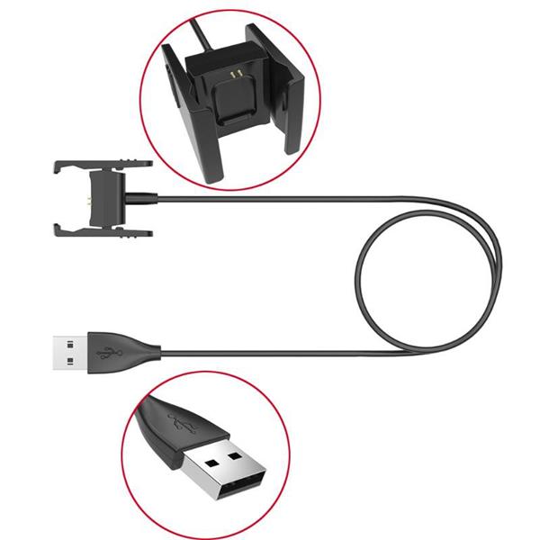 Grote foto multi pack 2x premium usb oplaadkabel adapter geschikt voor fitbit charge 2 lader laadkabel kleding dames horloges