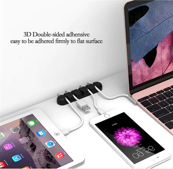 Grote foto drphone hc2 zelfklevende kabel clip universele kabelhouder kabelorganizer 5 ingangen organis telecommunicatie opladers en autoladers