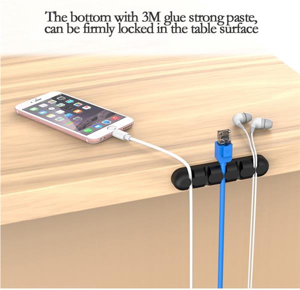 Grote foto drphone hc2 zelfklevende kabel clip universele kabelhouder kabelorganizer 5 ingangen organis telecommunicatie opladers en autoladers