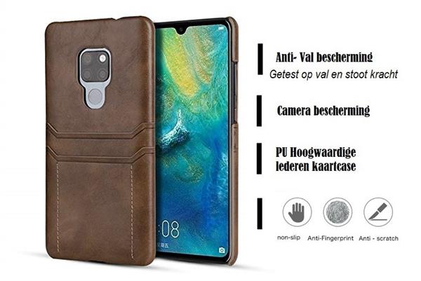 Grote foto drphone huawei mate 20 luxe kaarthouder case premium pu lederen backcover portemonnee hard cover telecommunicatie mobieltjes