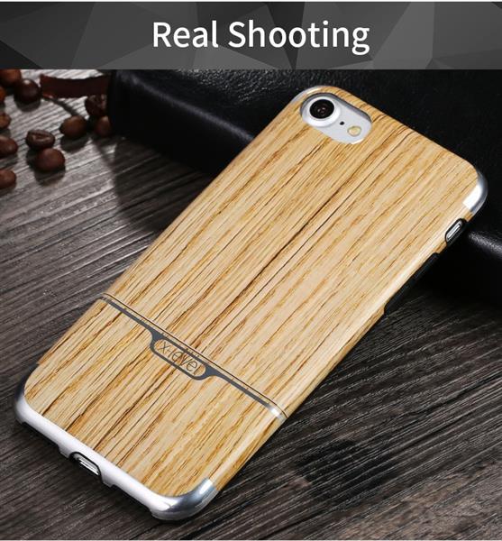 Grote foto iphone 7 x level natureliving luxe houtenstyle tpu case donkerbruin telecommunicatie mobieltjes