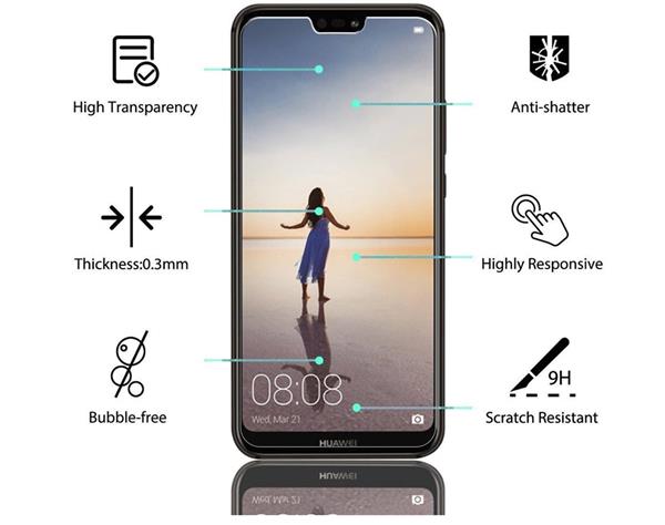 Grote foto drphone 2x huawei p20 lite glas glazen screen protector tempered glass 2.5d 9h 0.26mm telecommunicatie mobieltjes