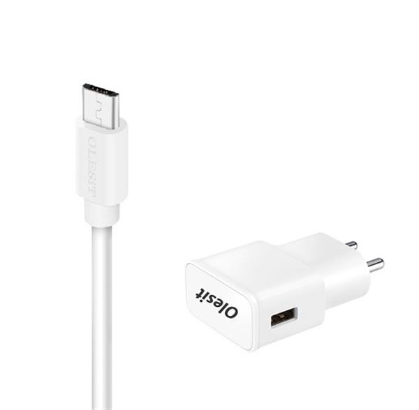 Grote foto olesit 5v 2a 10w. 1 poort usb oplader uns 1538 adapter 1 meter type c usb c kabel wit voor de so telecommunicatie opladers en autoladers