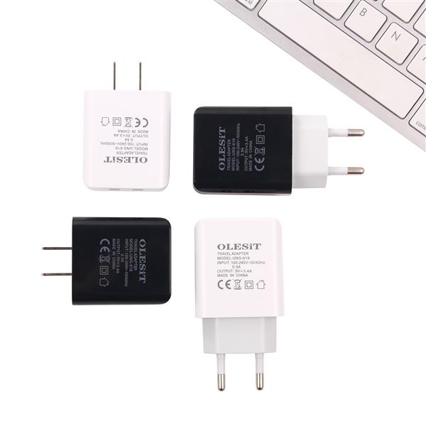 Grote foto olesit 3.1a 15 5w fast charge adapter 2 poort lader snellader oplader 2 poorten type c usb c kabel telecommunicatie opladers en autoladers