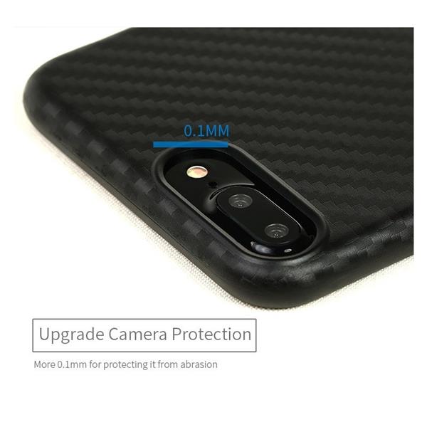 Grote foto iphone 7 plus x level 0.8mm carbon fiber textuur tpu soft case goud telecommunicatie mobieltjes