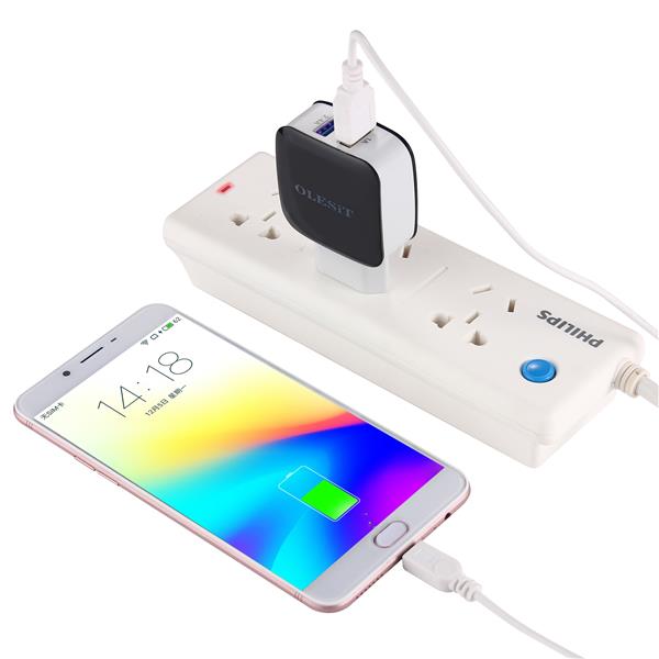 Grote foto olesit 3.4a 17w snellader adapter 2 poort micro usb 1.5m 2.1a kabel high speed geschikt voor lg telecommunicatie opladers en autoladers