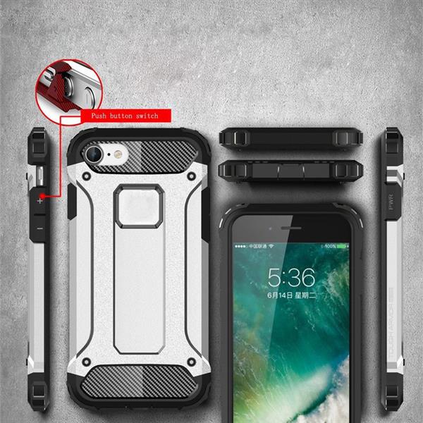 Grote foto iphone 7 slim armor hybrid tpu case zwart zwart telecommunicatie mobieltjes