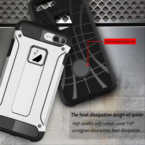 Grote foto iphone 7 slim armor hybrid tpu case zilver telecommunicatie mobieltjes