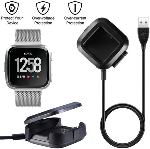 Grote foto drphone usb oplaadkabel adapter geschikt voor fitbit versa 1 docking lader 5v 2a adapter kleding dames horloges