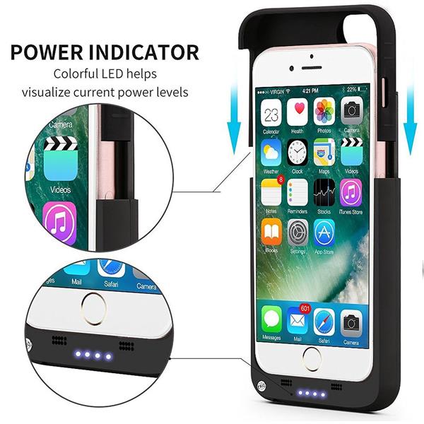 Grote foto iphone 7 6s 6 externe batterij accucase pack power bank 3200 mah wit telecommunicatie mobieltjes