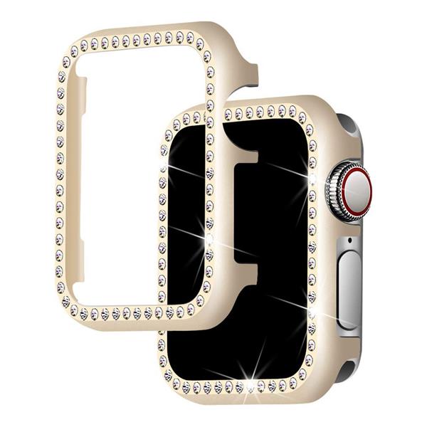 Grote foto drphone apple watch 1 2 3 38mm tpu bling case met kristal diamanten look beschermend frame goud kleding dames horloges