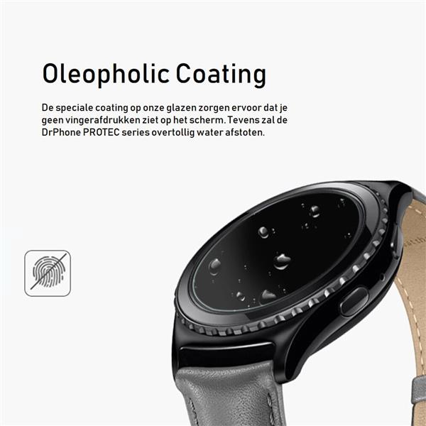 Grote foto drphone protec series samsung galaxy watch 46mm glazen protector screenprotector glas op maat telecommunicatie mobieltjes