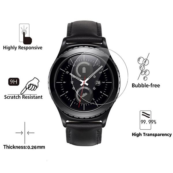 Grote foto drphone protec series samsung galaxy watch 46mm glazen protector screenprotector glas op maat telecommunicatie mobieltjes