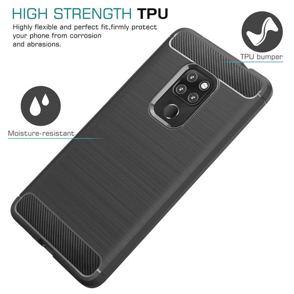 Grote foto drphone mate 20 hoesje geborsteld tpu case ultimate drop proof siliconen case carbon fiber loo telecommunicatie mobieltjes