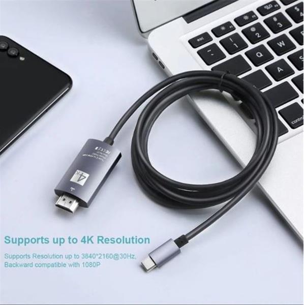 Grote foto drphone usb c naar hdmi adapterkabel 4k 60hz 1080p hd hdtv adapter geschikt voor o.a macbook pr computers en software overige computers en software