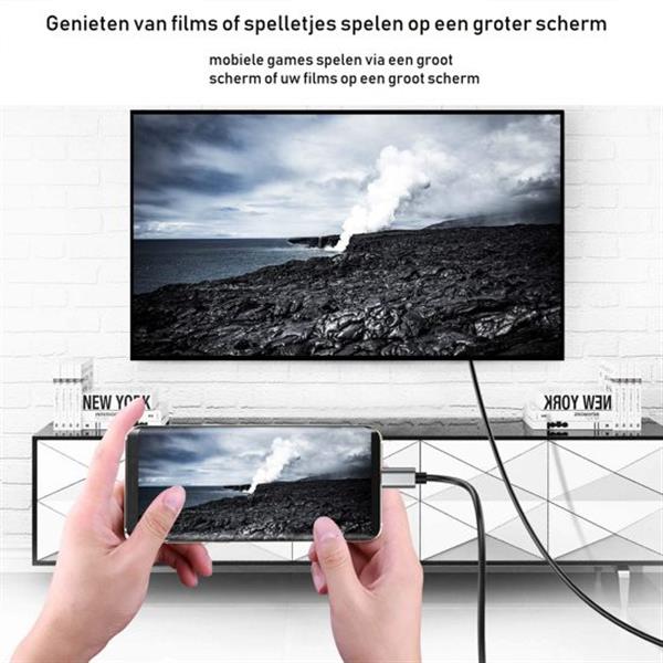 Grote foto drphone usb c naar hdmi adapterkabel 4k 60hz 1080p hd hdtv adapter geschikt voor o.a macbook pr computers en software overige computers en software