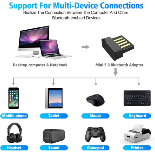 Grote foto drphone b4 bluetooth 4.0 usb adapter dongle tot 30 meter bereik 2.4ghz 3.5 mbps draadloos computers en software overige computers en software