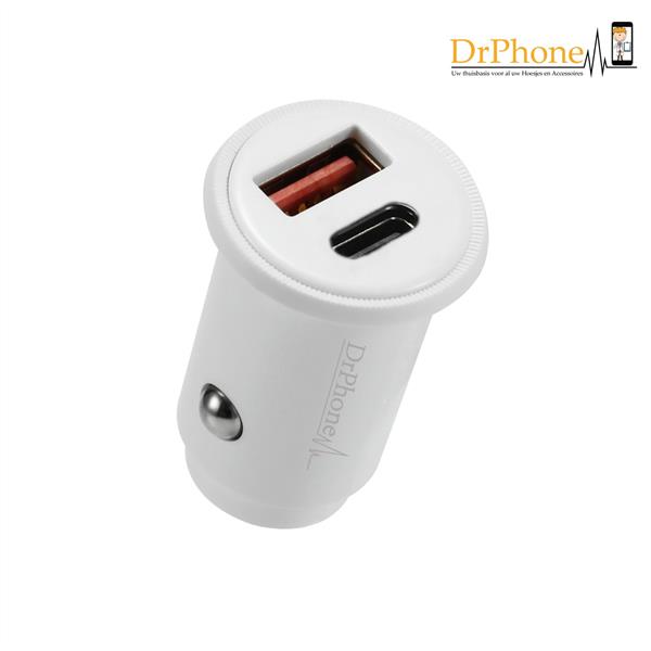 Grote foto drphone invisible pro autolader 30w usb c met pd power delivery snel laden smartphones ta telecommunicatie opladers en autoladers