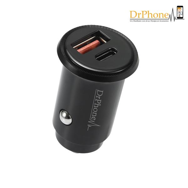 Grote foto drphone invisible pro autolader 30w usb c met pd power delivery snel laden smartphones ta telecommunicatie opladers en autoladers