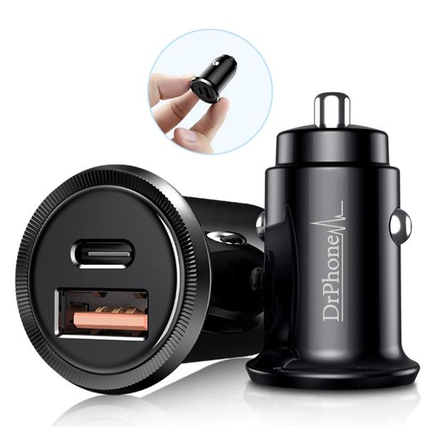 Grote foto drphone invisible pro autolader 30w usb c met pd power delivery snel laden smartphones ta telecommunicatie opladers en autoladers