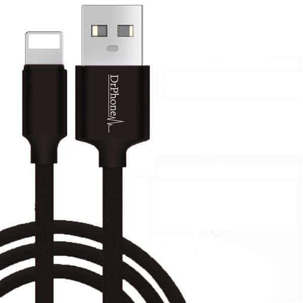 Grote foto drphone hybridx nylon kevlar oplaadkabel 1 meter lightning 8 pin kabel optimaal accuduur telecommunicatie opladers en autoladers