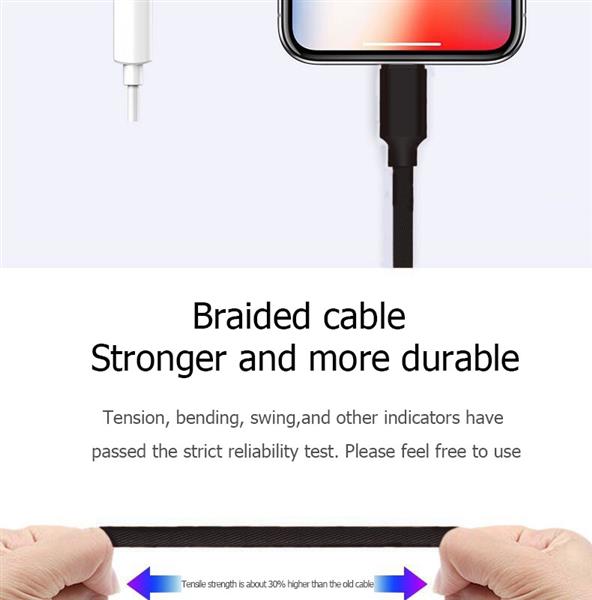 Grote foto drphone gold label gevlochten oplaadkabel micro usb optimaal accuduur voor apparaten met mi telecommunicatie opladers en autoladers