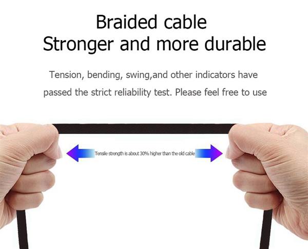 Grote foto drphone gold label gevlochten oplaadkabel usb c optimaal accuduur voor apparaten met usb c telecommunicatie opladers en autoladers