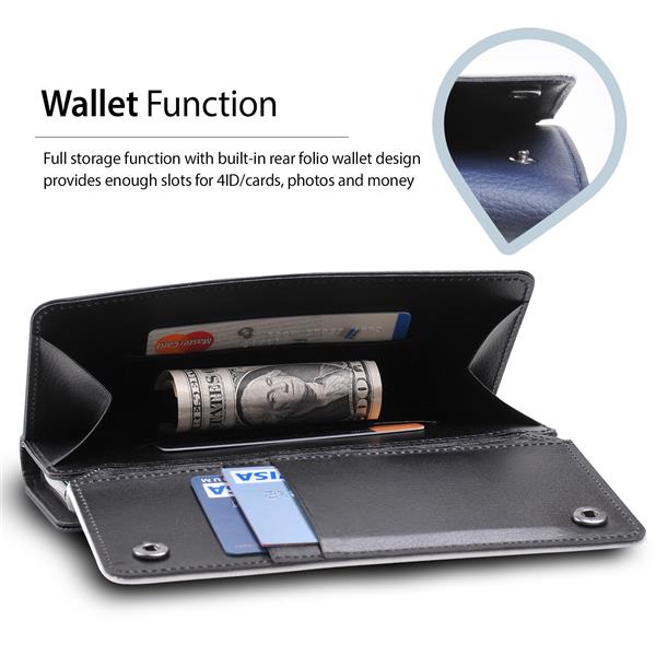 Grote foto rearth wallet portemonnee case ringke iphone 7 navy blue telecommunicatie mobieltjes