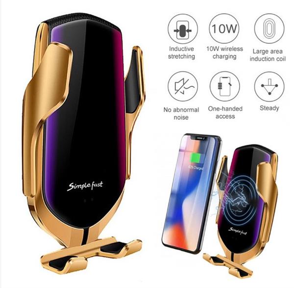 Grote foto drphone smart sensor v2 autohouder draadloze qi oplader infrarood 360 graden rotatie drphone telecommunicatie opladers en autoladers