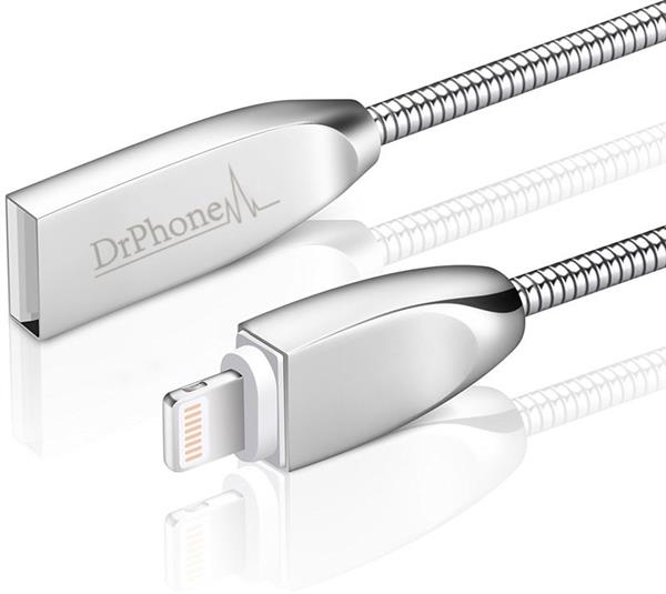 Grote foto drphone metalen zinc type c usb c kabel 5v 2.4a 1.5x sneller laden versterkte draadhardheid telecommunicatie opladers en autoladers