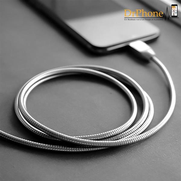 Grote foto drphone metalen zinc type c usb c kabel 5v 2.4a 1.5x sneller laden versterkte draadhardheid telecommunicatie opladers en autoladers