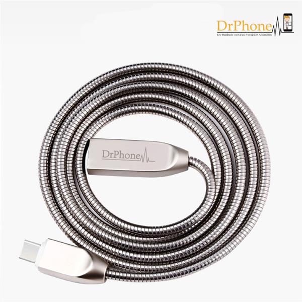 Grote foto drphone metalen zinc type c usb c kabel 5v 2.4a 1.5x sneller laden versterkte draadhardheid telecommunicatie opladers en autoladers