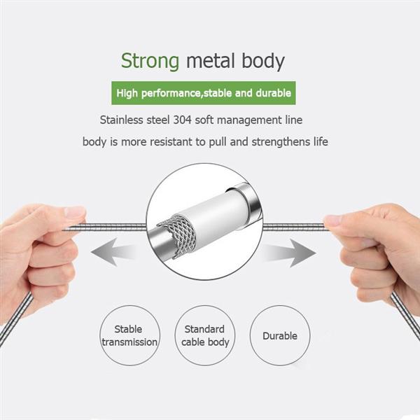 Grote foto drphone metalen zinc type c usb c kabel 5v 2.4a 1.5x sneller laden versterkte draadhardheid telecommunicatie opladers en autoladers