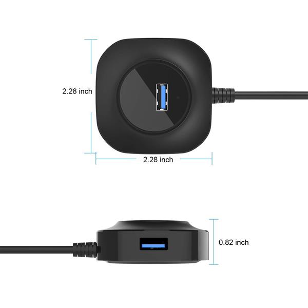 Grote foto drphone cq 4 poorten usb 3.0 hub uitbreiden usb poorten op laptop desktop pc 5gbps zwart computers en software overige computers en software