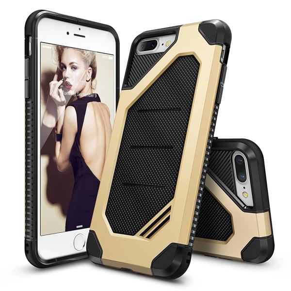 Grote foto iphone 7 plus rearth ringke max defender case royal gold ringke max hd screenprotector telecommunicatie mobieltjes