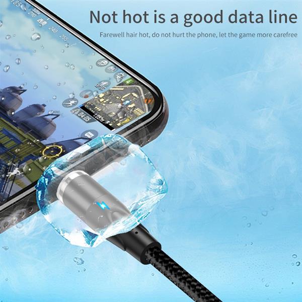 Grote foto drphone magnetische 360 lightning 3a usb kabel snel opladen dataoverdracht met led indicator telecommunicatie opladers en autoladers