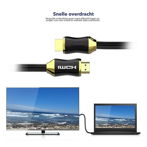 Grote foto drphone hi speed pro hdmi naar hdmi kabel 2.0 gouden connectoren 1meter audio video 18gbp telecommunicatie opladers en autoladers